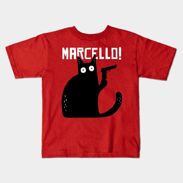 funny cat – Meowrio - mamma mia Marcello meme (red variant) Kids T-Shirt by LiveForever